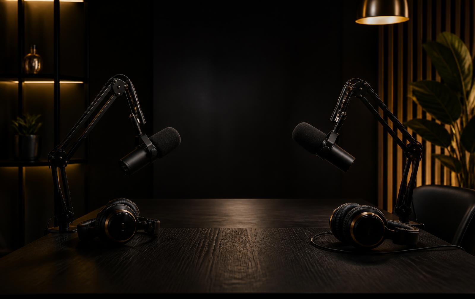 Raised Different podcast studio with microphones